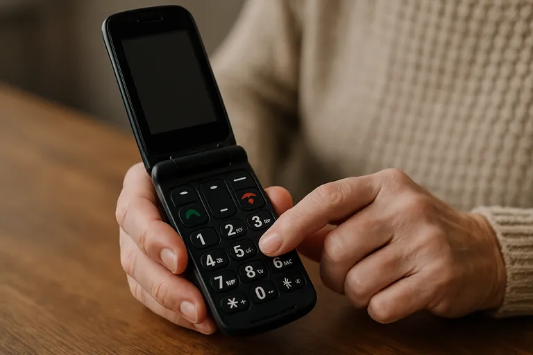 Hoe werkt een klapbare seniorentelefoon?