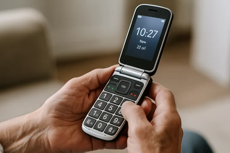 Hoe werkt een klapbare seniorentelefoon?